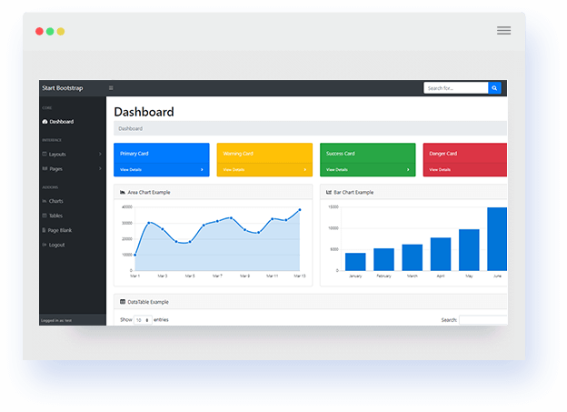 Django Dashboard - SB Admin Design | AppSeed